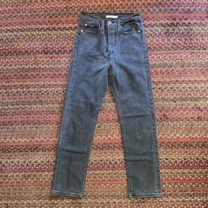 LEVIS DARK GREY / FADED BLACK WEDGIE SKINNY JEANS